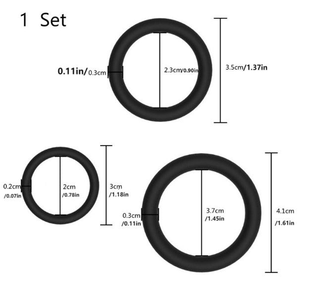 3 Set Cock Rings